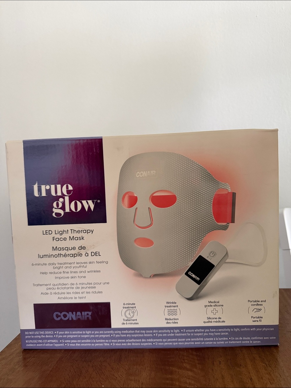 Conair True Glow LED Light Therapy Face Mask – Red